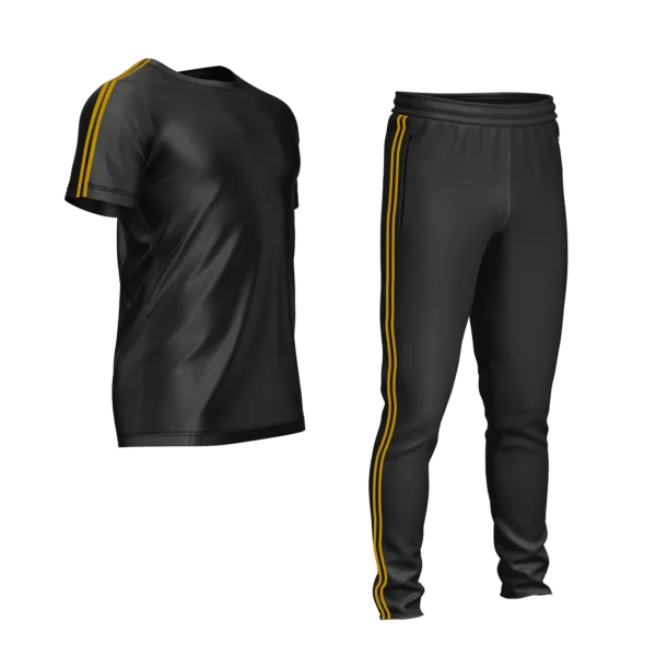 JB tracksuit Dri-Fit (Black with yellow side strips)