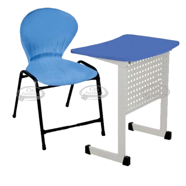 Steel Wood Single Student Desk Set