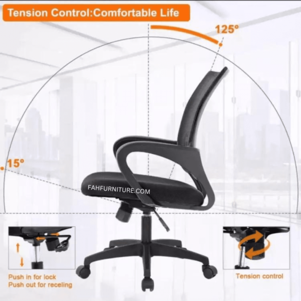 Ergonomic Mesh Office Chair with Lumbar Support - Image 2